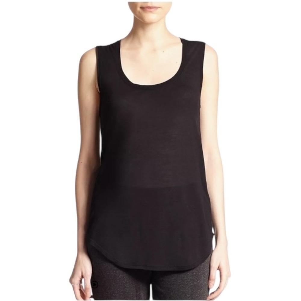 ATM Anthony Thomas Melillo Tank Top Women Small Black Sleeveless Sweetheart